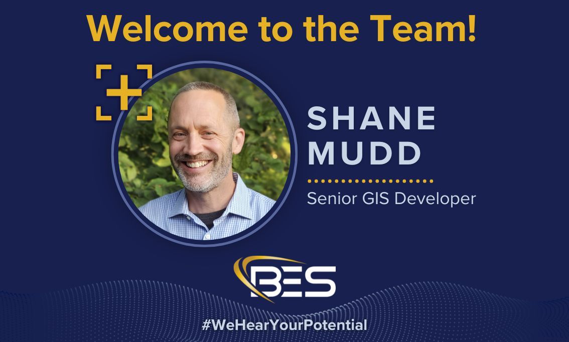 🎉 We’re excited to welcome Shane Mudd to the BES team as a Senior GIS Developer!

We’re proud to have you on the team, Shane!

#WeHearYourPotential #WelcomeToTheTeam