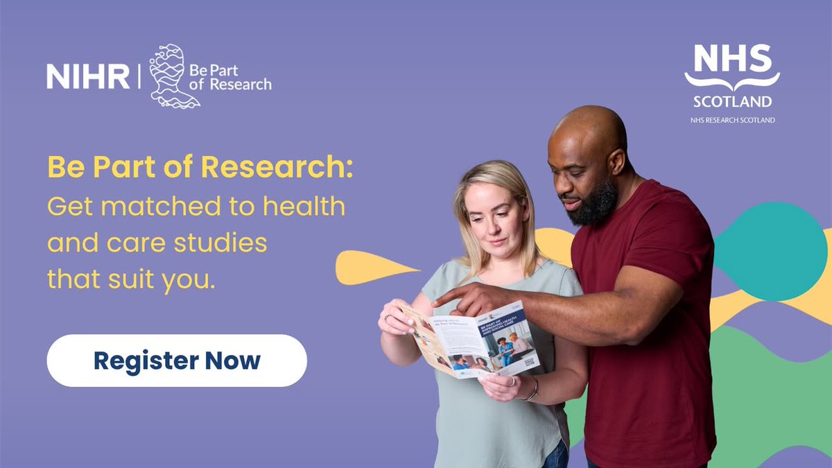 People across Scotland are being encouraged to join a free UK-wide health research registry, designed to improve health and care and ultimately save lives.

Read more: nhsresearchscotland.org.uk/news/people-ac… 

#BePartOfResearch