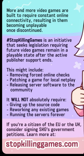 <a href="/PhysicReleases/">Physical Releases Play Physical</a> EU SIGN THIS NOW stopkillinggames.com