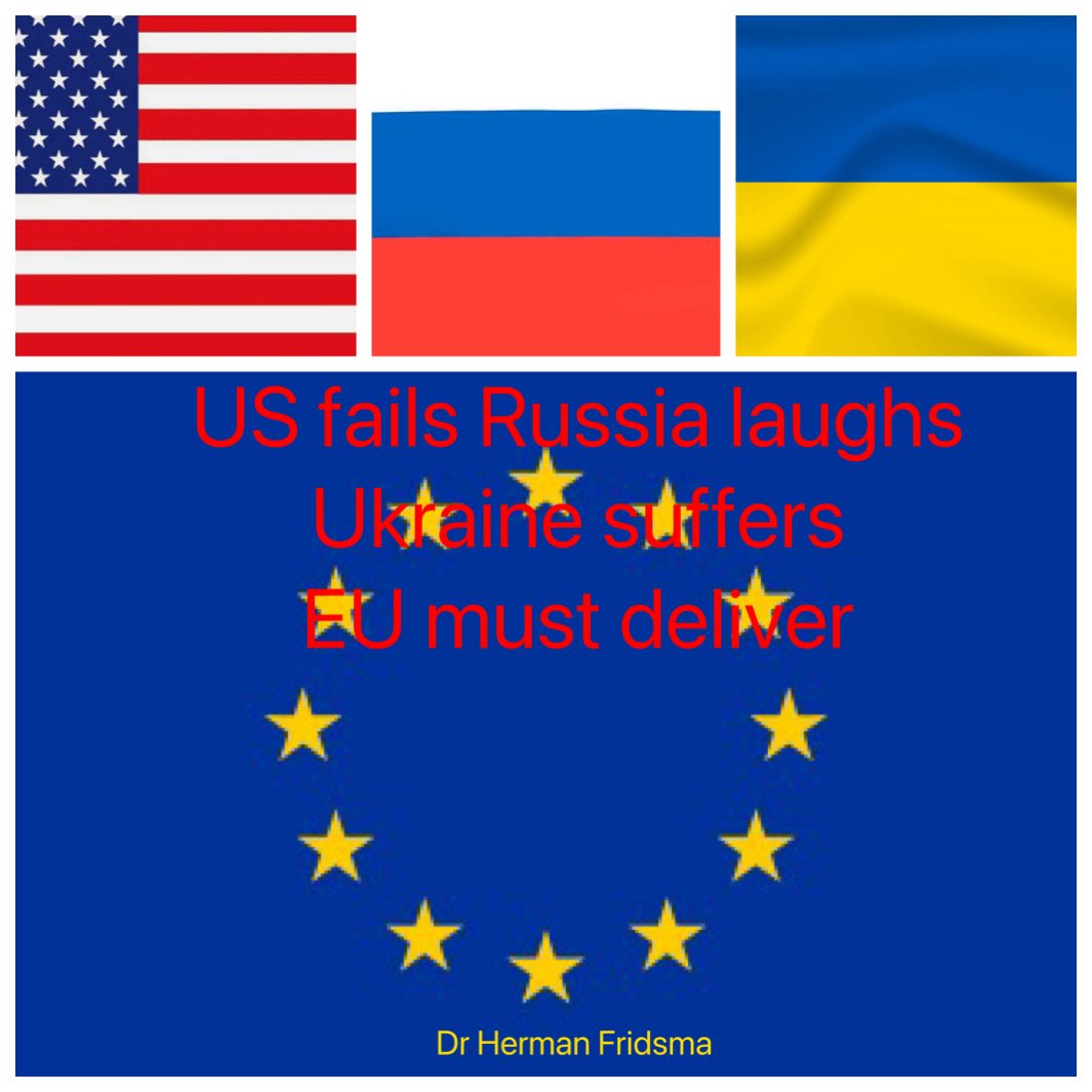 DrFridsma's tweet photo. Is Trump an weak Putin boy?

#Trump's decision to pause weapon supplies to #Ukraine strongly benefits #Russian_army offensives & attacks. Russia in the present recruits am mass #North_Korea soldiers by thousands for his #Ukraine_war. This states Putin plans to continue the war in Ukraine & plans new offensives. 

Trump's decision to pause weapon delivery to Ukraine is not new & again gives advantage to Russian military field operations. It's like Trump giving extra military benefits to #Putin by deliberately cutting Ukraine's defensive capacity & power no matter the agreement of weapon deliveries. 

Trump deliberately breaks agreement of weapon supply delivery under weak excuse of having not enough iron weapon supply for US defence. It's a fact the paused military supplies are stated to weaken Ukrainian military defence in favour of Russian military operations in Ukraine & Trump's Putin friendship.

Breaking under #Biden agreed weapon deliveries by the #US ordered by Trump states fact Trump can't be trusted & #agreements/contracts can be broken when desired by Trump himself. Fact Trump doesn't condemn #Russia & Putin regarding illegal military operations in Ukraine next to Trump's withdrawal of weapon supplies to Ukraine states close relationship between Trump & Putin who by now because of Trump get the military advantage in the #illegal_Russian_war against Ukraine. #Zelenskyy is willing to go for real #peace_negotiations whereas Putin stalls all deliberately because of him claiming Ukraine as his domain & his military goals in Ukraine. 

It's sad to notice Trump doesn't act tough by taking extra hard measurements & sanctions to correct Putin & his henchmen. #ICC wanted #war_criminal #Putin laughs & continues his illegal war against Ukraine as part of his military agenda & goals. It is clear to notice Trump is to weak to act & counter his phoney friend Putin. 

If desired #EU & #US can squeeze hard the already weakened Russian economy in order to bring Putin to the negotiation table but Trump fails to deliver. Trump puts his love for Putin above strategic importance of Ukraine & by doing so he gives Putin a free hand to do as pleased in Ukraine because of not stopping & pressuring Putin & Putin's Russia. It's clear Trump is strongly influenced by Putin the #puppet_player which is a sad conclusion.

Fact of boosted EU #defense_budgets make EU/#Europe related #NATO member states strong for the future. It is advised to invest in EU/European #defense_industry & to slowly cut down #US dependency related to certain weapons & weapon systems. EU/European defence industry is capable enough to develop & produce US independent weapons & systems for its defence & support of Ukraine. The increased defence budgets for the upcoming years make a significant EU/Europe military upgrade possible while simultaneously giving military supply aid to Ukraine & becoming less dependent of the US. This fears Putin.

Trump must not think increased NATO member state budgets over the upcoming years will be increased invested in the US because for Europe it's important to become more independent from the US which makes the EU & #Europe has to invest in its own military development programs & industry. Only a basic part of budget has to get reserved for US military #trade_deals & weapon systems. In case of Ukraine the EU can't trust US for full anymore because of fickleness of Trump. Trump, his #America_first & #tariffs politics & the way he treats/scolds the EU & Ukraine & his aversion of the EU & the way he tries to divide EU member states by his manipulation & conflicting politics makes the US can't be fully trusted anymore. Growing numbers of #EU_citizens see Trump as a threat & enemy of the EU/Europe. At level of trade Trump sees the EU as foe & treats the EU accordingly. It's good @vonderleyen as president of the #European_Commission is sharp, diplomatic & willing to act &  to protect the EU while also supporting & maintaining warm ties with Ukraine.