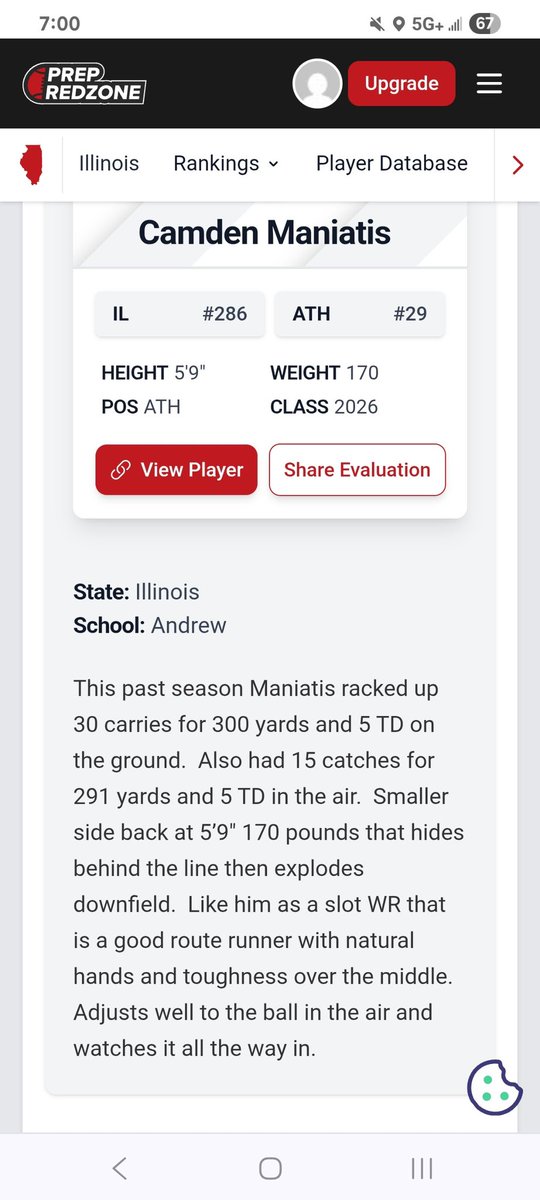 Camden Maniatis (@camden_maniatis) on Twitter photo Grateful to be ranked the 29th ATH in Illinois for 2026. <a href="/PrepRedzoneIL/">Prep Redzone Illinois</a> <a href="/EDGYTIM/">Timothy “EDGYTIM” OHalloran</a> <a href="/LemmingReport/">Tom Lemming</a> <a href="/On3Recruiting/">On3 Recruiting</a> <a href="/247recruiting/">247Sports Recruiting</a> <a href="/AllenTrieu/">Allen Trieu</a> <a href="/VJA_FOOTBALL/">Andrew Football</a> <a href="/CoachLew_66/">Adam W. Lewandowski</a> Grateful to be ranked the 29th ATH in Illinois for 2026. <a href="/PrepRedzoneIL/">Prep Redzone Illinois</a> <a href="/EDGYTIM/">Timothy “EDGYTIM” OHalloran</a> <a href="/LemmingReport/">Tom Lemming</a> <a href="/On3Recruiting/">On3 Recruiting</a> <a href="/247recruiting/">247Sports Recruiting</a> <a href="/AllenTrieu/">Allen Trieu</a> <a href="/VJA_FOOTBALL/">Andrew Football</a> <a href="/CoachLew_66/">Adam W. Lewandowski</a>