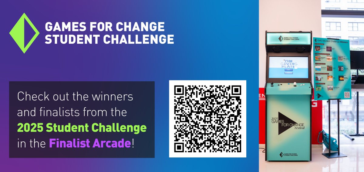 G4C's tweet image. #ICYMI: We unveiled the winners of the 2025 #G4CStudentChallenge! 🎉
Students globally demonstrated their game design skills, using play to address social issues like food security and climate action. 🎮 🌎
Explore the 24-25 #G4CStudent Challenge Arcade: bit.ly/SC25Arcade