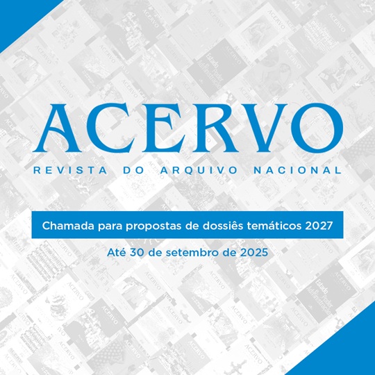 Convidamos pesquisadoras e pesquisadores a enviar propostas de dossiês temáticos para publicação em 2027.  As propostas podem ser enviadas até o dia 30 de setembro de 2025. Saiba mais: revistaacervo.an.gov.br/index.php/revi…

#chamada #dossie #revista #periodico #ciencia