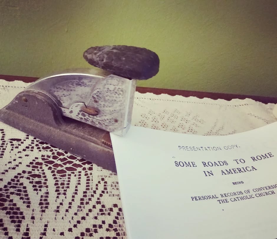 bronwenmcshea's tweet image. This old stapler in my parents' house -- from the 1940s, I think -- still works perfectly. Definitely better than a plastic one I bought last year...