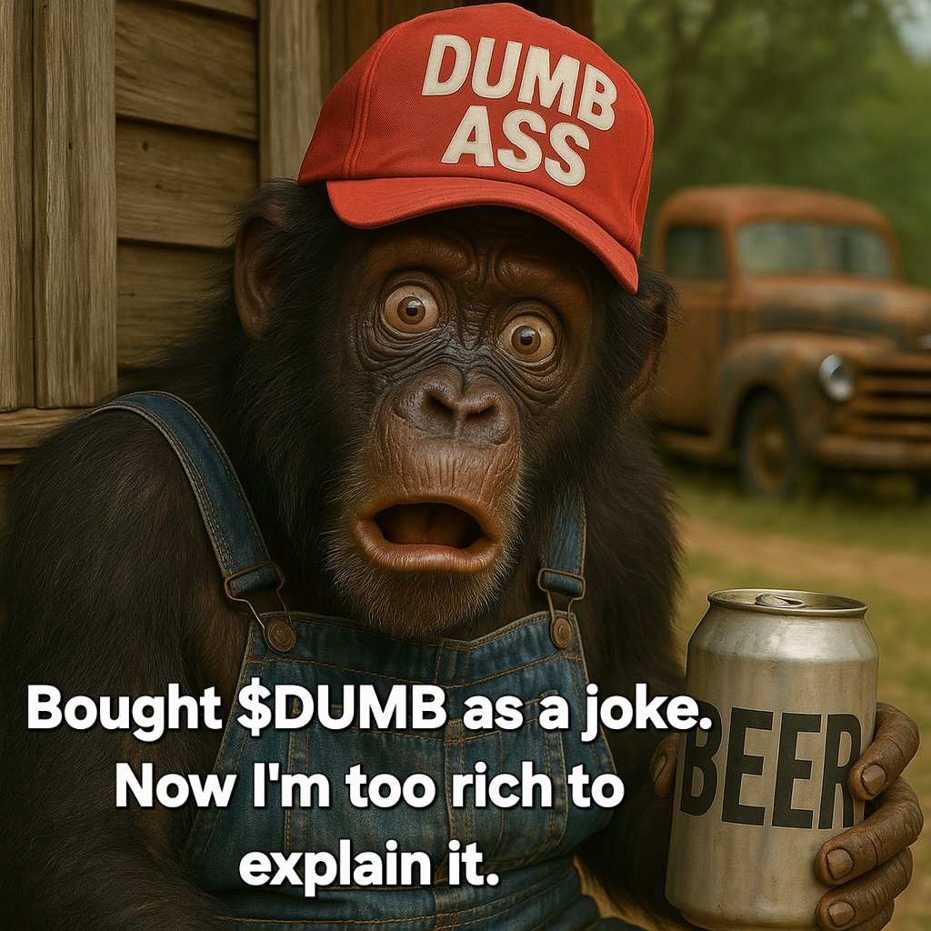 Dumb_Ass__Coin's tweet photo. Meet Darryl. He’s dumb. But he earns $SOL every 15 minutes.
$DUMB is live. Deflationary, meme-powered chaos.

🦍 Get dumber: https://t.co/oa7RX5X9gv

#Solana #Crypto #MemeCoin #DumbAssCoin #DeFi #SolanaCommunity https://t.co/iGPIN6KnNi