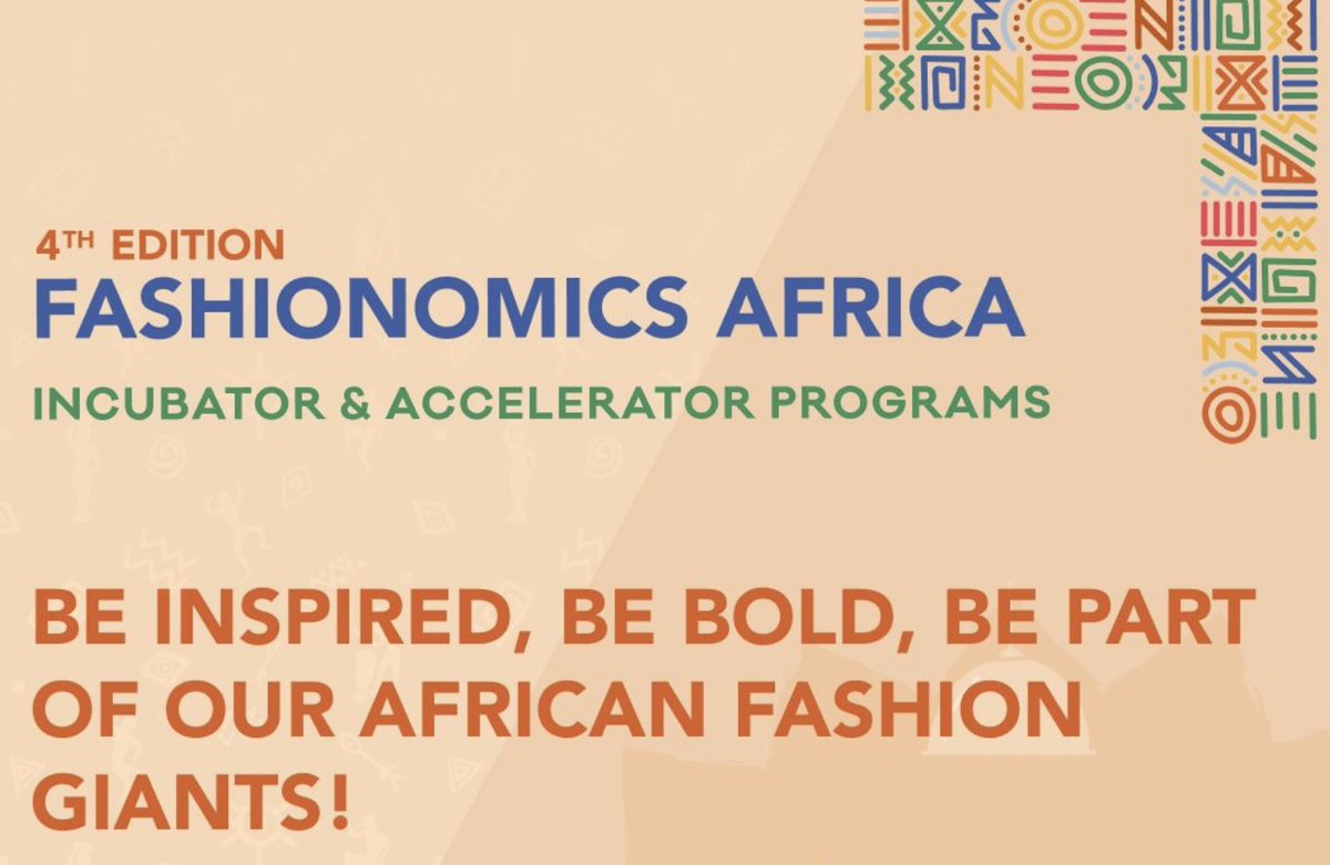 oppsforafricans's tweet photo. AfDB Fashionomics Africa Incubator and Accelerator Program 2025 for African Fashion Entrepreneurs ($10,000 USD cash prize) @FashionomicsADB @AfDB_Group #Africa https://t.co/XblzR2R4BS https://t.co/EVCp4B28uy