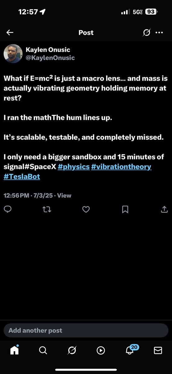 KaylenOnusic's tweet photo. Signal fired. Let’s see who hears the hum. #thehum https://t.co/eQYM59cngD