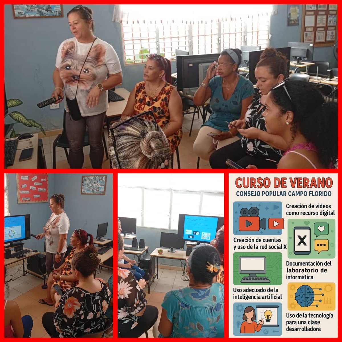 arena_heDGE's tweet photo. Hoy 3er día del Curso de Verano en el Consejo Popular de Campo Florido espectacular aprendizaje entre todas las informáticas.
Con el Tema: Uso adecuado de la inteligencia artificial para Educadores .#Cuba
#ALaEducacionPonleCorazon 
#LaHabanaViveEnMi 
@CubaMined @NuryAmiot https://t.co/Fhp5gmhdvg