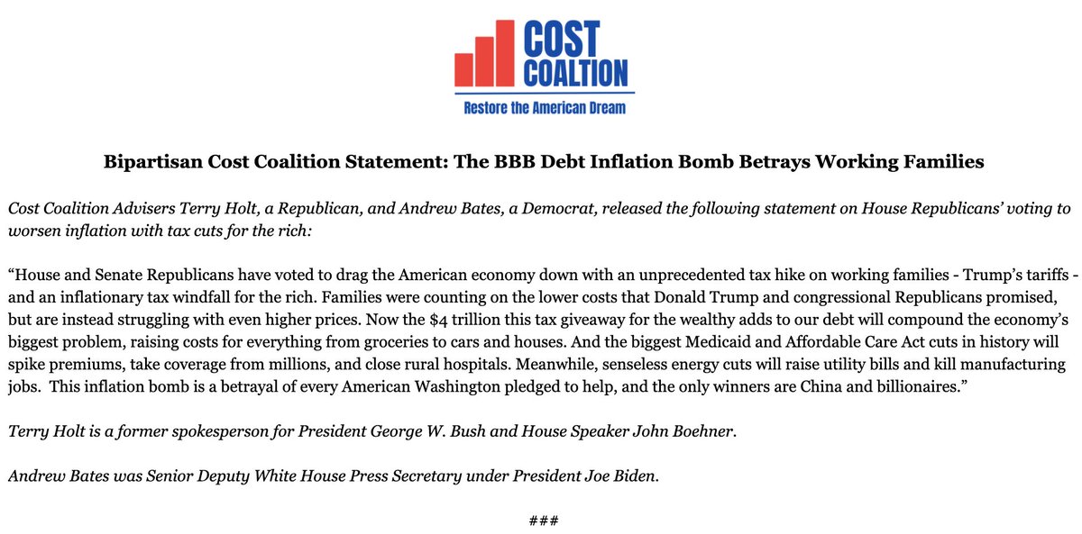 Cost Coalition tweet media