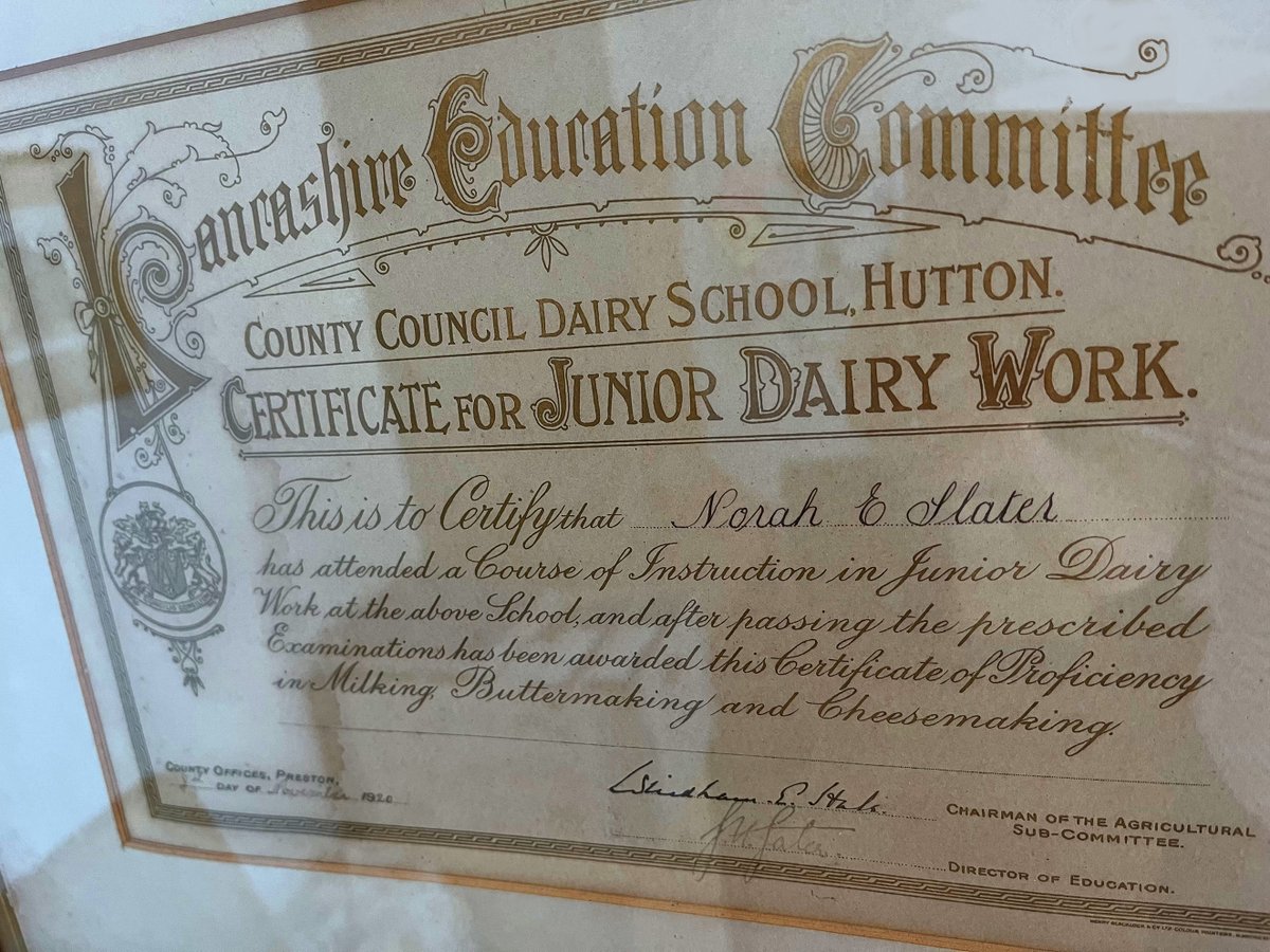 Sandra Moore (@sandramooreart) on Twitter photo Went to Dewlay Cheesemakers today to deliver some of my greeting cards to The Cheese Shop. This framed certificate hangs on my workroom wall, presented to my grandmother in 1920. How cheesemaking has progressed!
<a href="/DewlayCheese/">Dewlay Cheese</a>
@Marketinglancs
<a href="/VisitLancashire/">visitLancashire.com</a>
#cheese #Garstang Went to Dewlay Cheesemakers today to deliver some of my greeting cards to The Cheese Shop. This framed certificate hangs on my workroom wall, presented to my grandmother in 1920. How cheesemaking has progressed!
<a href="/DewlayCheese/">Dewlay Cheese</a>
@Marketinglancs
<a href="/VisitLancashire/">visitLancashire.com</a>
#cheese #Garstang