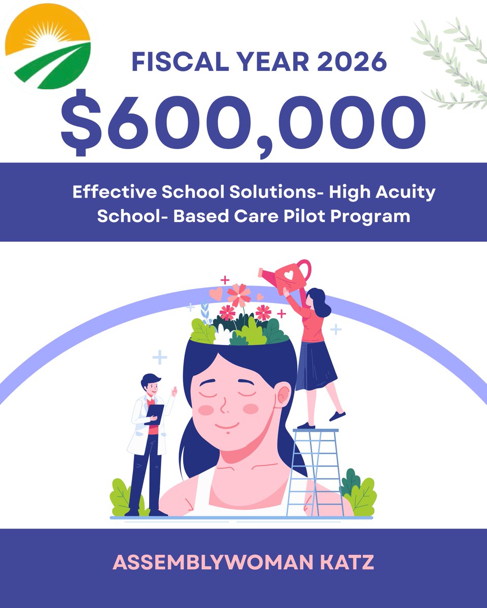 AswAndreaKatz's tweet image. This year's budget includes funding for excellent organizations that work in schools to ensure kids have access to the mental health services they need.