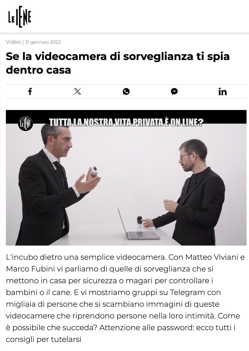 forensico's tweet image. Ne ho parlato con #Matteo #Viviani anni fa spiegando, in veste di #consulente #informatico per #Le #Iene, come avvengono gli accessi abusivi alle webcam e come difendersi. Esce ora la notizia che a #Milano sono state emesse cinque condanne proprio in tale ambito.