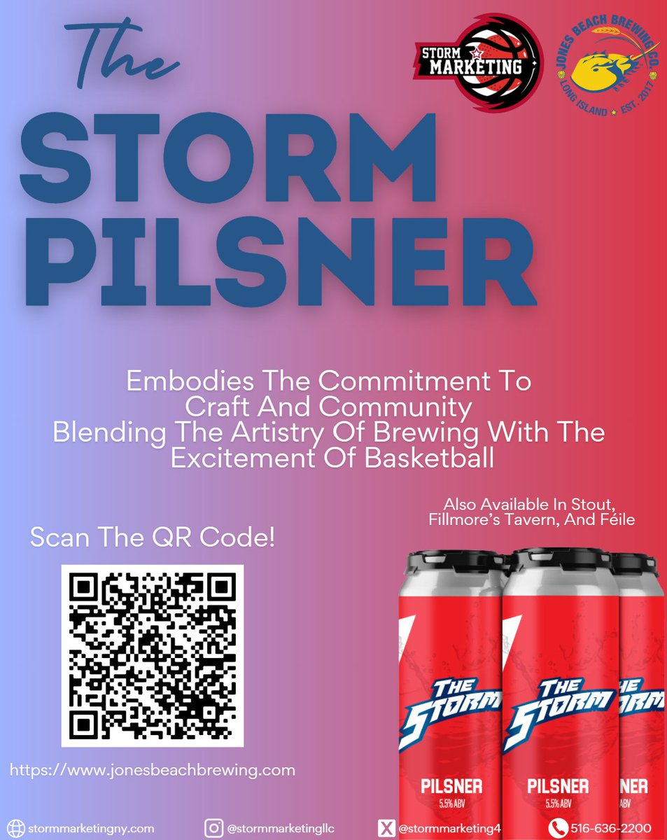 StormMarketing4's tweet image. There's no better way to enjoy your 4th of July weekend than with the Storm Pilsner!
Our exclusive Storm-branded beer cans can be purchased online by visiting Jonesbeachbrewing.com
Cans can also be purchased at Stout, Fillmore’s Tavern and Féile
Drink local. Support local.…