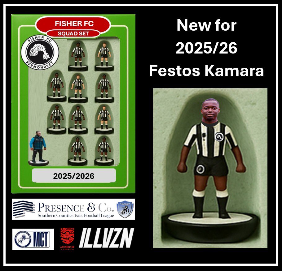 Another new face is Festos Kamara. Two goals on debut last night showed us what we can expect from the former Tunbridge Wells forward.