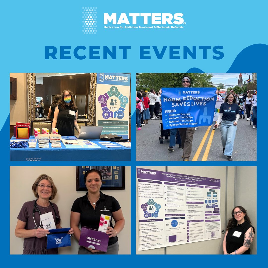 The MATTERS team has been on the move connecting with communities and partners to expand access to resources for substance use disorder. 

From local outreach to national events, we're proud to be a part of important conversations and community efforts.