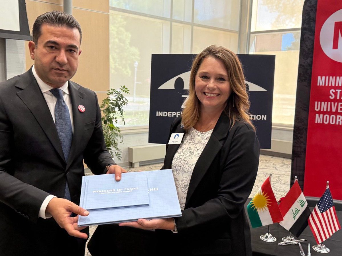 During our official visit to the United States—specifically to the city of Moorhead in the state of Minnesota—a Sister City agreement was officially signed between Zakho and Moorhead.