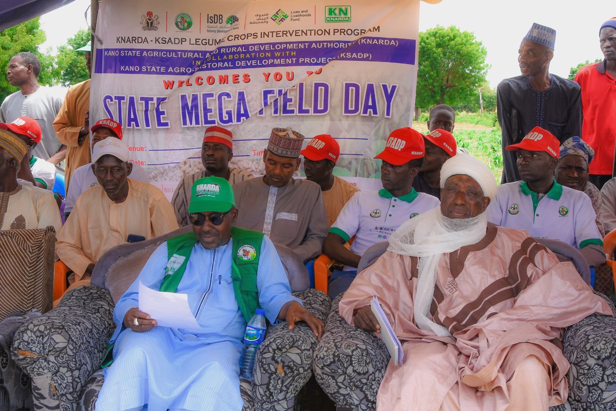 KanoPastoral's tweet image. Through the KNARDA/KSADP legumes Crop Intervention Programme, funded by #IsDB & #LLF, a mega farmers field day was organized at Gaci, Wudil LGA, to showcase the performance of a new variety of groundnut, Samnut 24 & to share ideas on best practices in legumes farming.