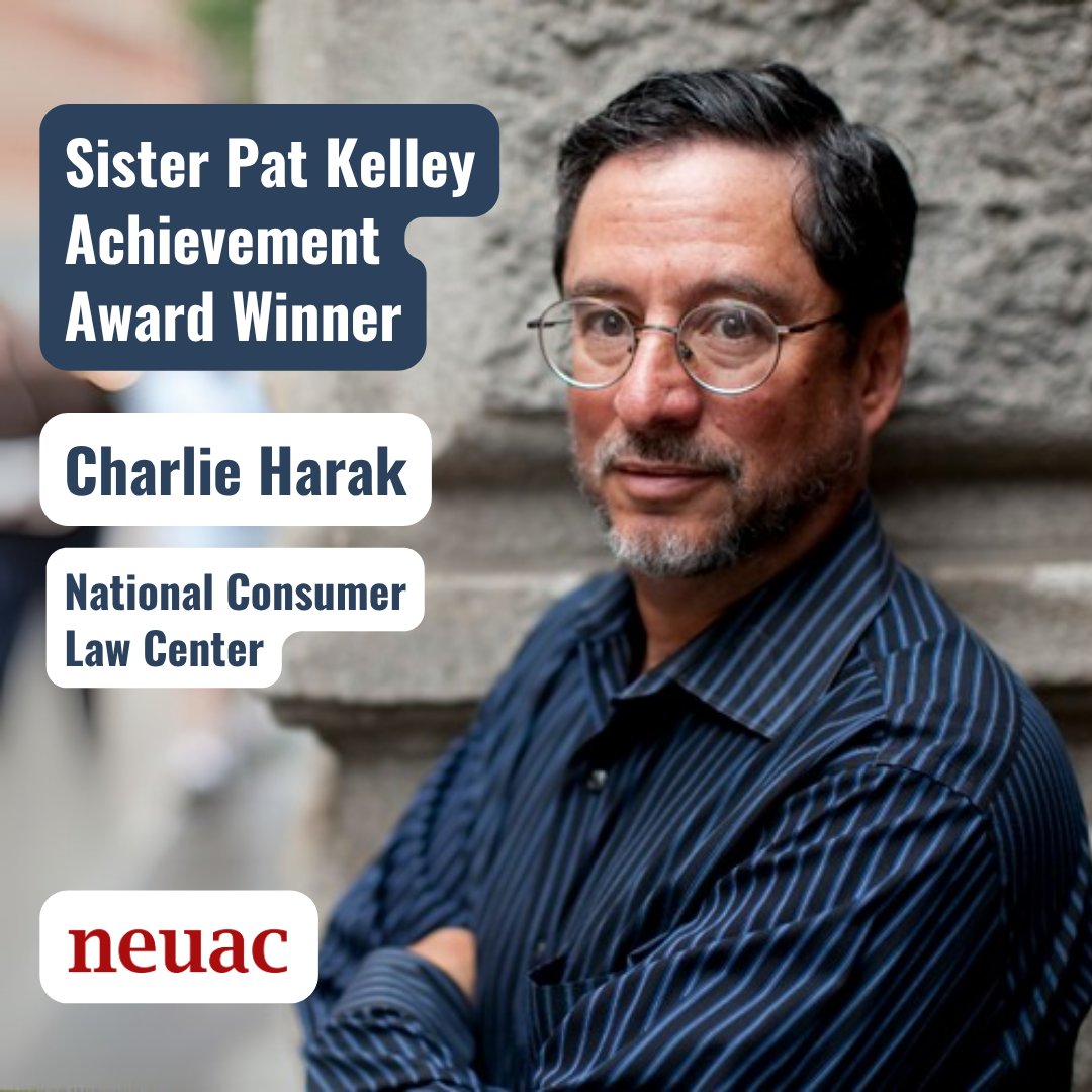 🏆 Awardee Spotlight: Sister Pat Kelley Achievement Award

Honoring Charlie Harak, National Consumer Law Center, for 40+ years fighting for energy justice &amp; low-income protections. Thank you for carrying Sister Pat’s legacy forward!
<a href="/NCLC4consumers/">NCLC</a>

#NEUAC  #SaveLIHEAP
