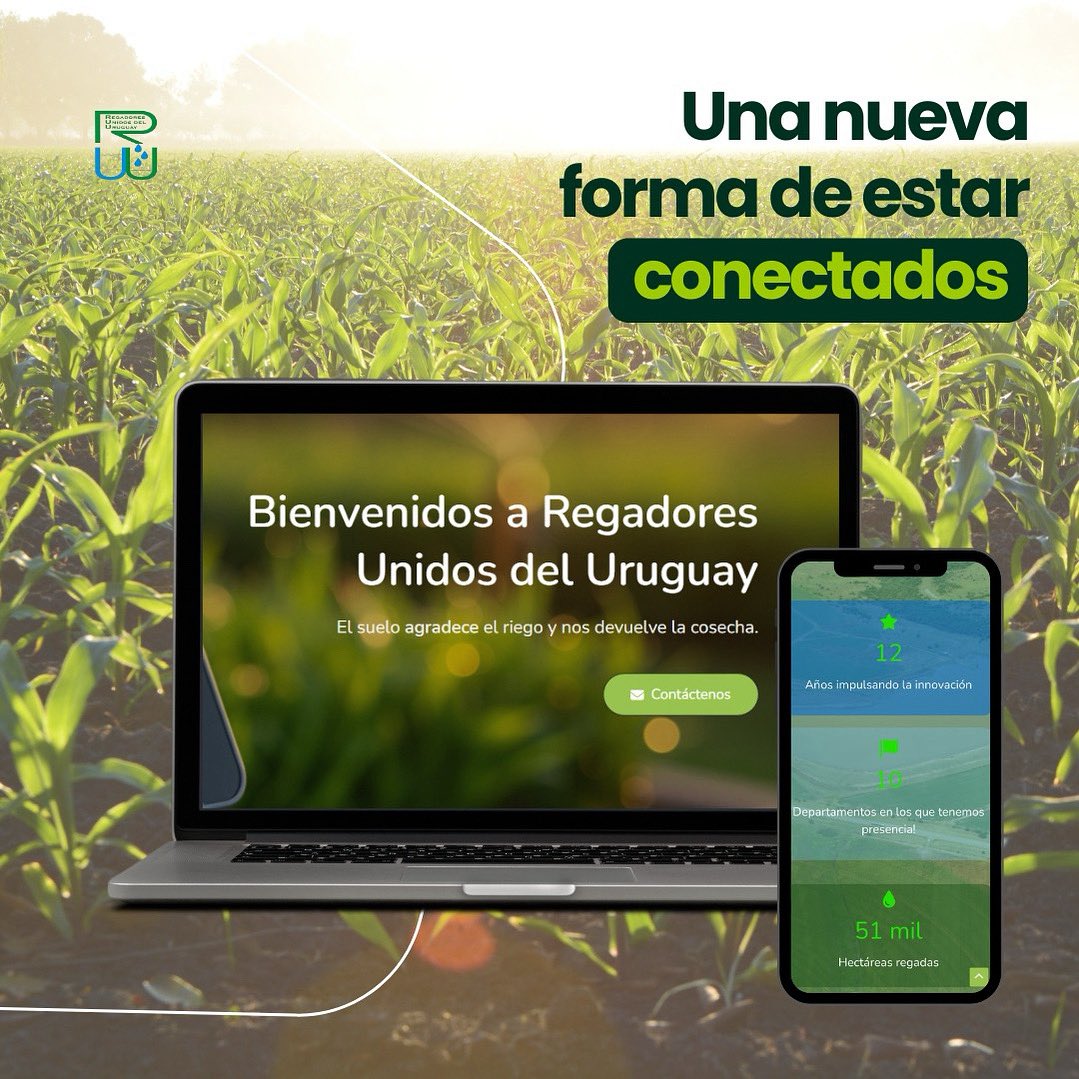💧 Una nueva forma de estar conectados

🌱 Ya está disponible nuestra nueva web, un espacio pensado para acercarte información, recursos y todo lo que necesitás saber sobre el riego en nuestro país.
👇🏽👇🏽
regadoresunidos.com