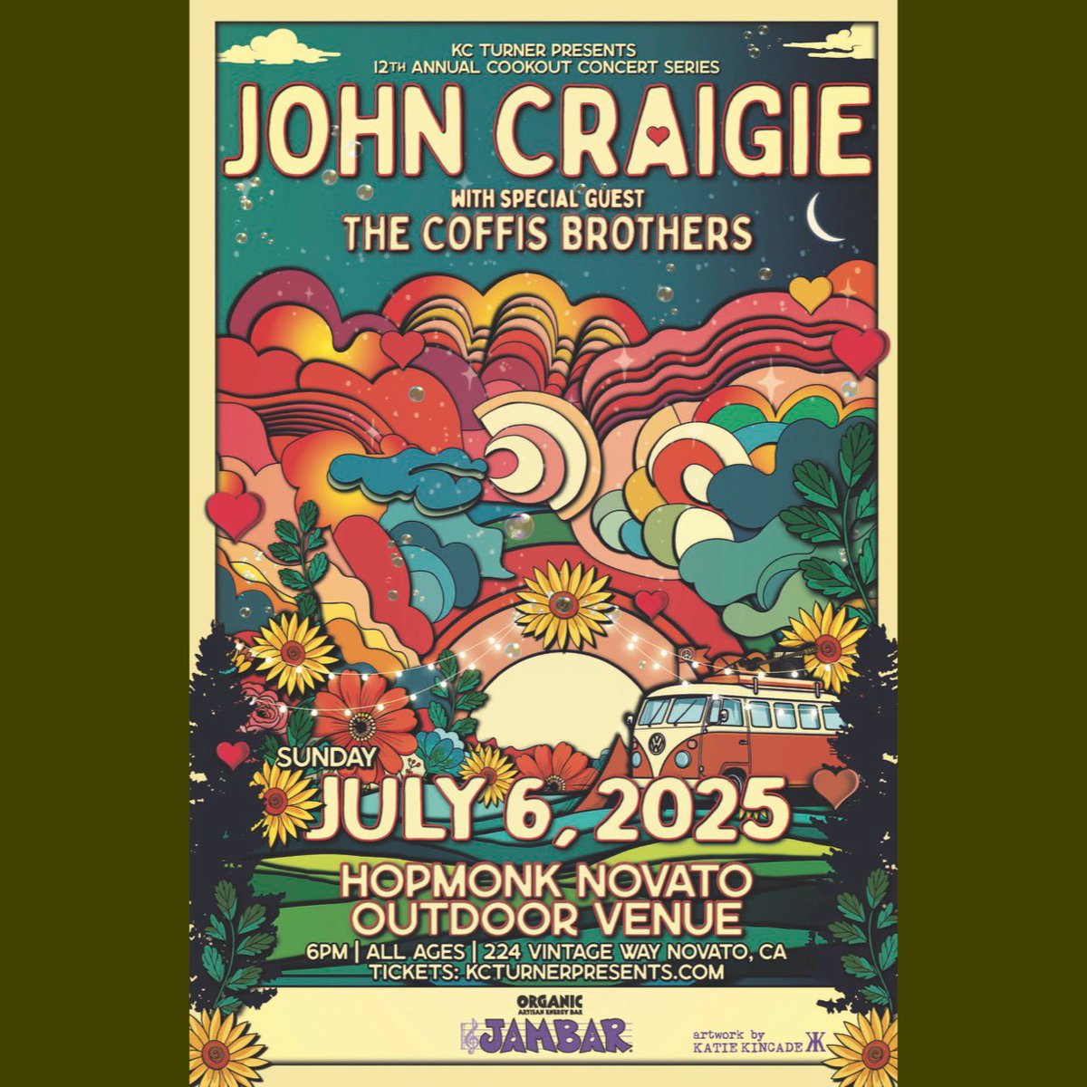 John Craigie makes his KC Turner Presents Cookout Concert Series debut this Sunday! The Coffis Brothers open the evening and then back Craigie. 🎸🌞

HopMonk Novato
Novato, CA