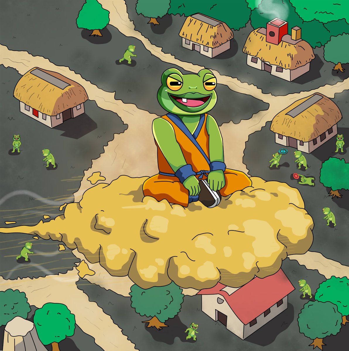 🚀 $TODY just pulled up on a flying cloud — and the whole village felt it.
The frog ain’t just chillin’, he’s ascended.

🐸 Power level? Off the charts.
🏡 The $TODY village is growing — fast.
🌀 Frogs training. Frogs gaming. Frogs conquering.

This isn’t just another memecoin.