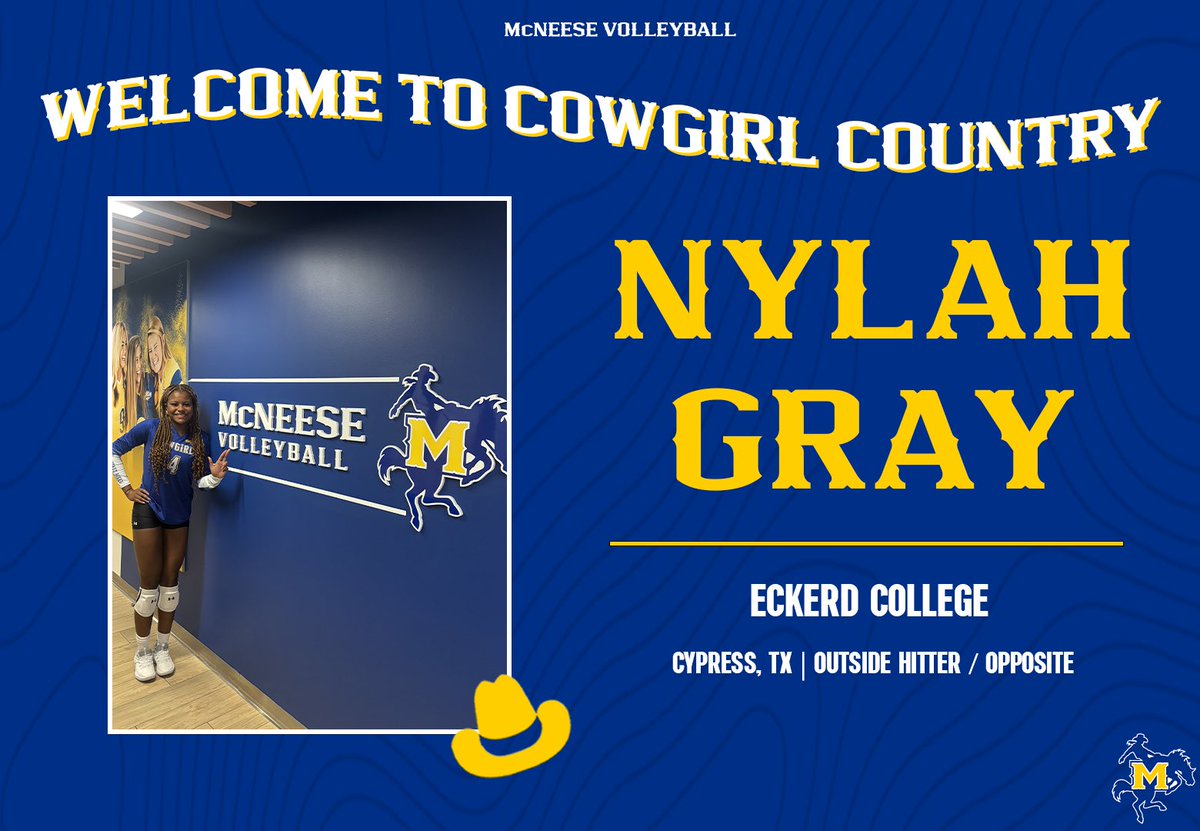 McNeeseVball's tweet image. Welcome to Cowgirl Country, Nylah Gray! 🤠✨

#GeauxPokes