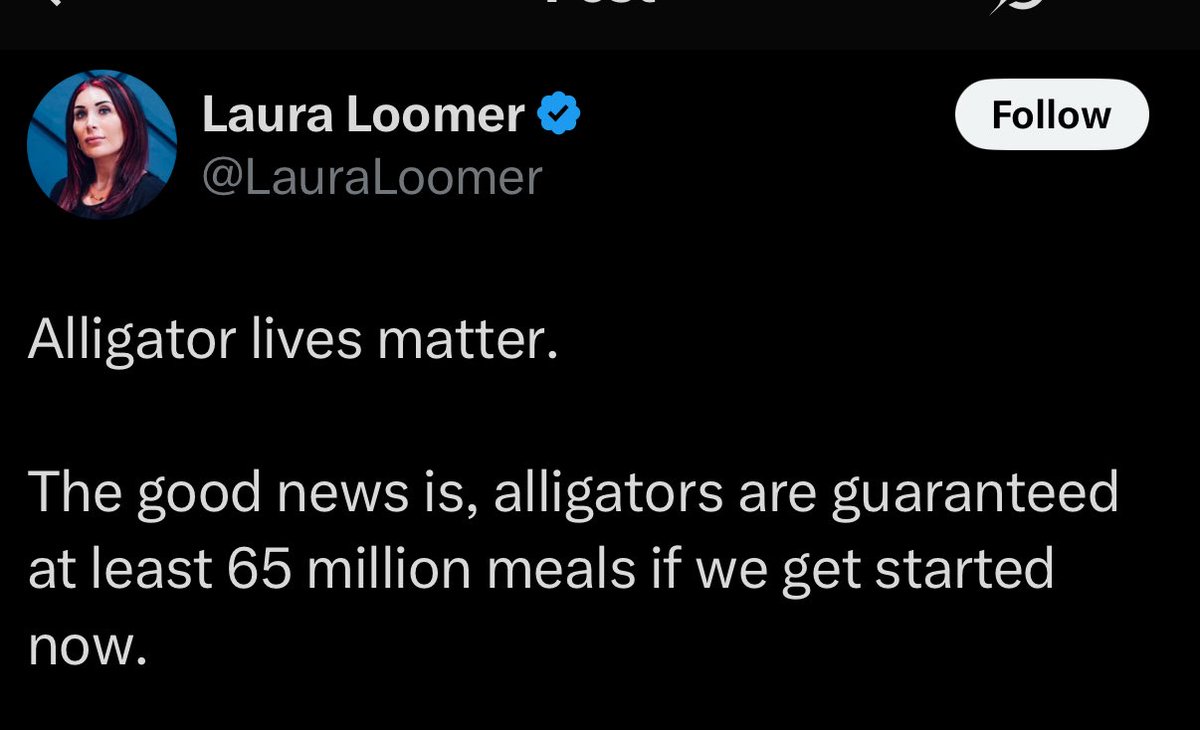 elchicanomarine's tweet photo. Laura Loomer got banned from Uber, Lyft, PayPal, Twitter (before “X”), and even CPAC… CPAC, where fascists go to feel safe.
She ran for Congress and got humiliated twice.
Now she’s tweeting genocidal fantasies about feeding 65 million Latinos to alligators because that’s the only way she can get attention.

You’re not edgy. You’re not clever. You’re a racist reject screaming into the void because the whole world told you to fuck off.
You are fucking pathetic.