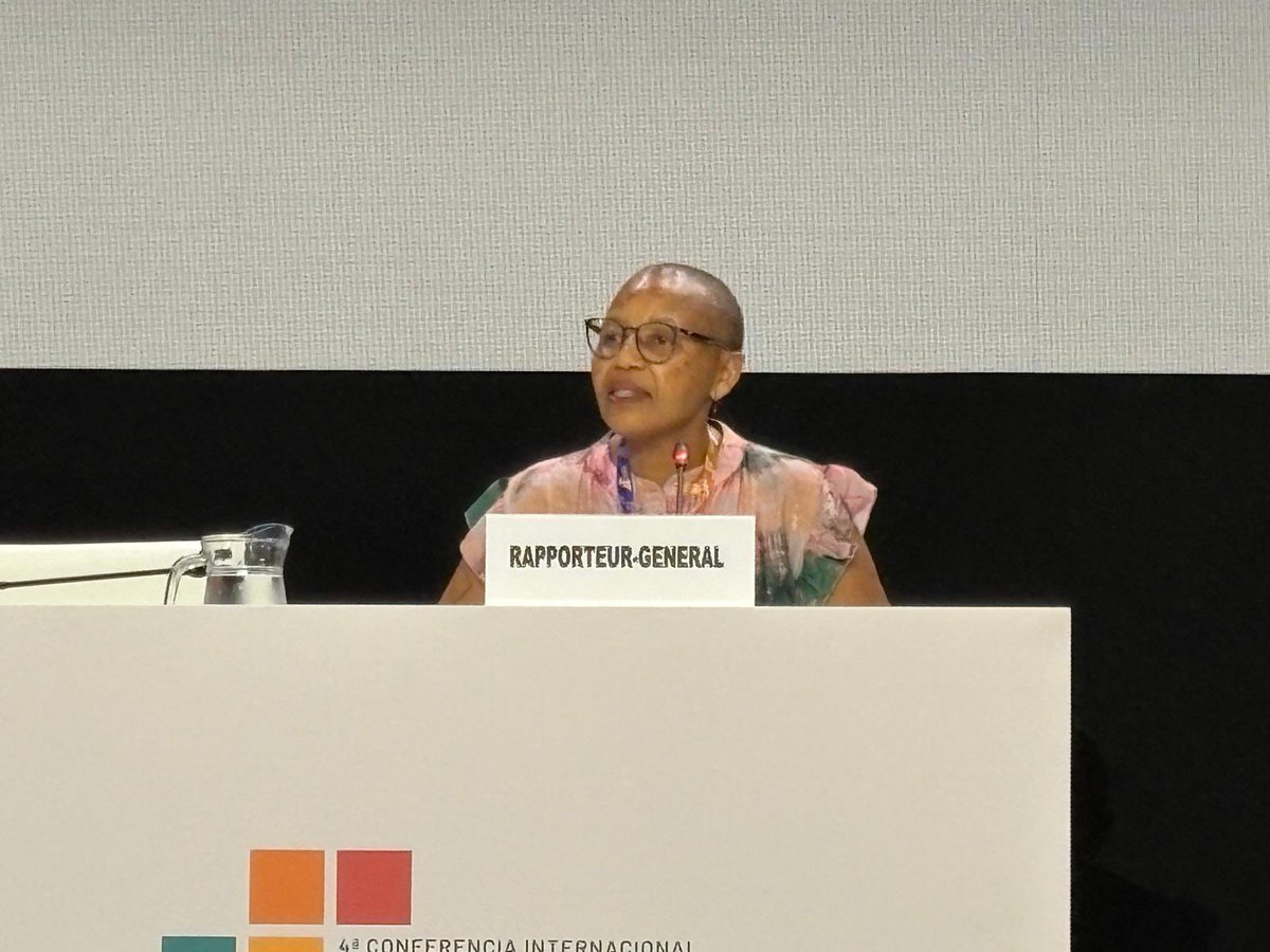 South Africa concluded its #FFD4 participation in Seville, with #AmbJoyini as Rapporteur of the Conference presenting the report of the meeting.