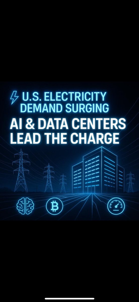 datapowersupply's tweet photo. ⚡️U.S. electricity demand is surging — and it’s not slowing down.
🏢 AI + data centers are fueling the grid like never before.
🔋 The new power equation is here.
#AIInfrastructure #PowerGrid #DataCenters #EnergyDemand #DataPowerSupply https://t.co/k6LMzfmdhA