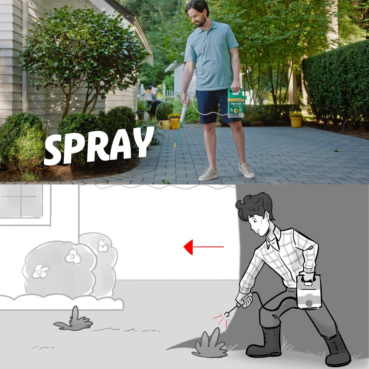 ValiantKai's tweet image. Last year I did a few live-action storyboards for Spurce weed killer commercials. It was a surprise when I was looking for weed killer.
#storyboard #storyboardartist