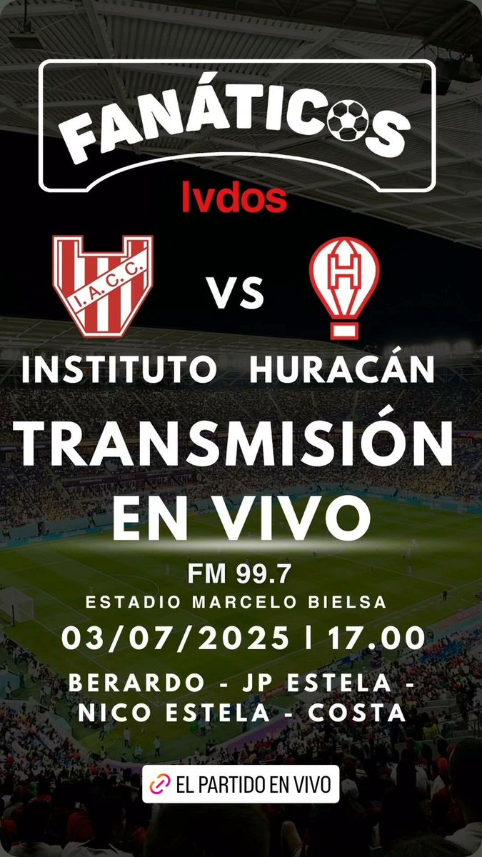 Hoy se relata la <a href="/Copa_Argentina/">Copa Argentina AXION energy</a> para @LvDosCordoba desde Rosario junto al equipo de <a href="/Fanaticos_LVDOS/">Fanáticos LV2</a>