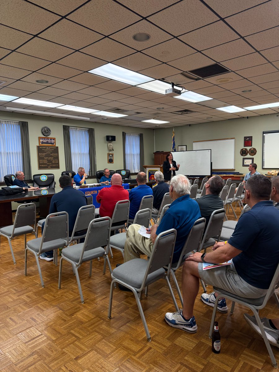 Proud to spend an evening with the dedicated members of the 4th Battalion, engaging with them about their concerns related to the future of Nassau County Medical Center and recent legislation. I am grateful for their service as they work to keep our communities safe, and I will
