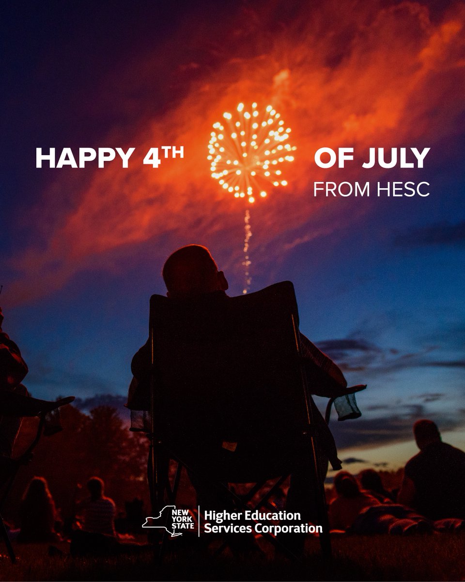 NYSStudentAid's tweet image. Wishing you a joyful and safe Independence Day from all of us at HESC! We hope you celebrate with family and friends!
Have an amazing 4th of July!
#HESC #July4th #NYS