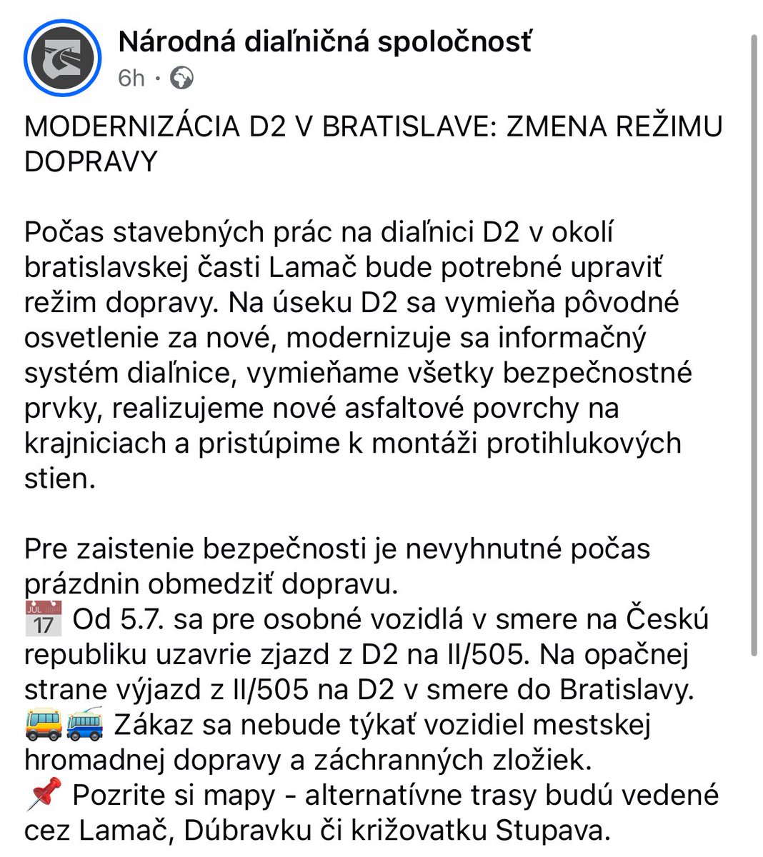 MarekGalinski's tweet image. NDS dlhodobo a stabilne považujem za jednu z najneschopnejších štátnych firiem, čo tu máme.
Ale zavrieť na 2 celé mesiace asi 400m privádzačov, ktoré obsluhujú 2 mestké časti, nákupák a nemocnicu, lebo sa mení osvetlenie a prebiehajú práce na krajnici diaľnice, to je sila. 🤦♂️