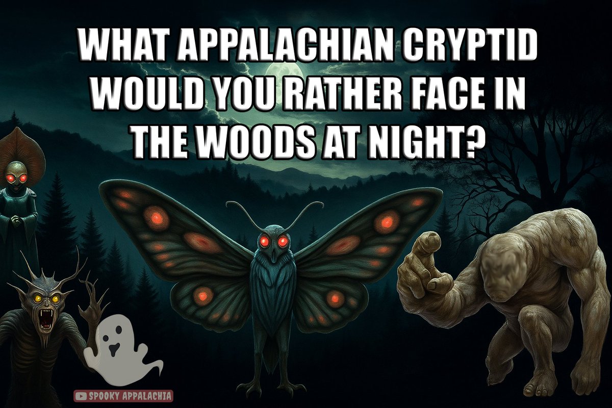 SpookyAppalach1's tweet photo. ๐ฒ๐ Man? Bear? Something else? Forget all that...
You're alone in the woods at night โ which Appalachian cryptid would you rather come face to face with?
Drop your answer in the comments โ if you dare... ๐ฑ๐
#SpookyAppalachia #AppalachianFolklore #CryptidEncounter https://t.co/uWOfBe47j9