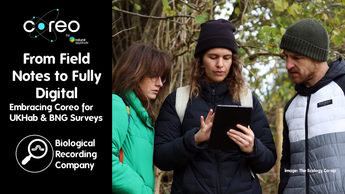 KeironDBrown's tweet image. The future of ecological surveys is digital. Find out how Coreo helps teams go paperless for UKHab & BNG in this free 4 Sept webinar with ecologist Owen Crawshaw.
🔗 eventbrite.co.uk/e/1411726815909
@natapp_uk @EcologyCo_op @kilbey252