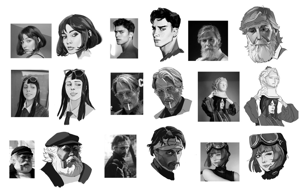 "You wasted 7 days of my life on portraits and I want them back! Ohh I'd only waste them anyway." #wip #art #drawing #study #sketch #digitalart #beginnerartist #dailydrawing #values