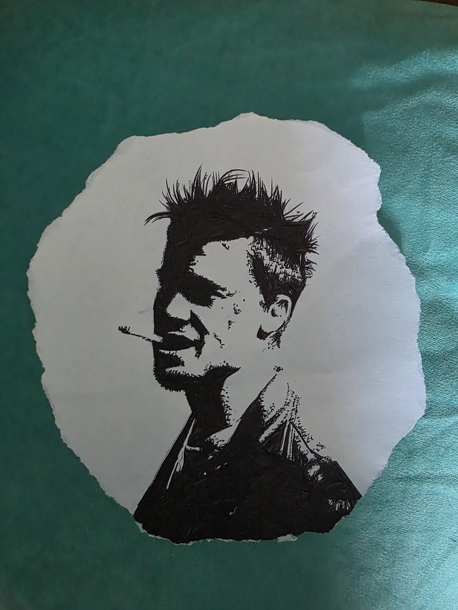 My daughter's hand drawn picture (in biro)

Guess who?