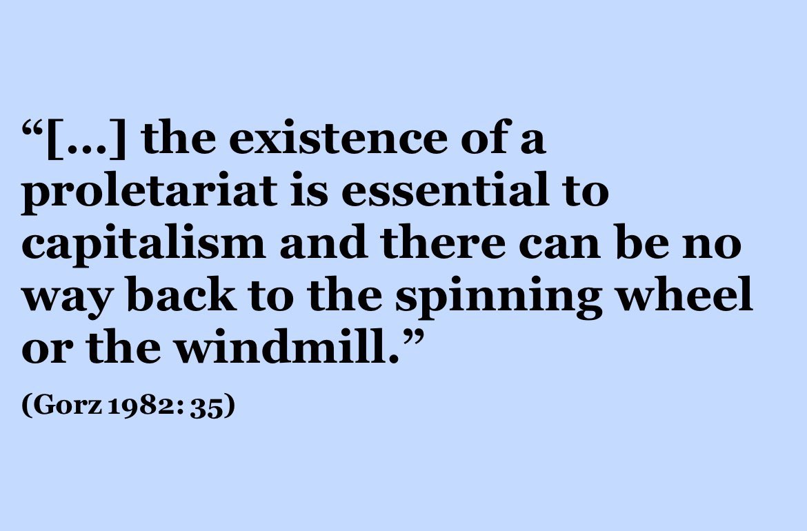 WCSocQuotes's tweet image. Gorz’s Farewell to the Working Class