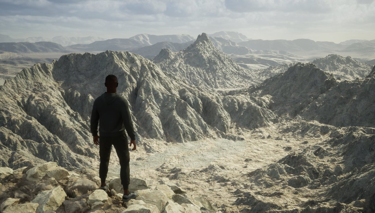 デススト２みたいな密度感を
UEでも出したいよねぇ
という実験（途中です）
もっと細かい石とかディテールが必要だ
#UE5