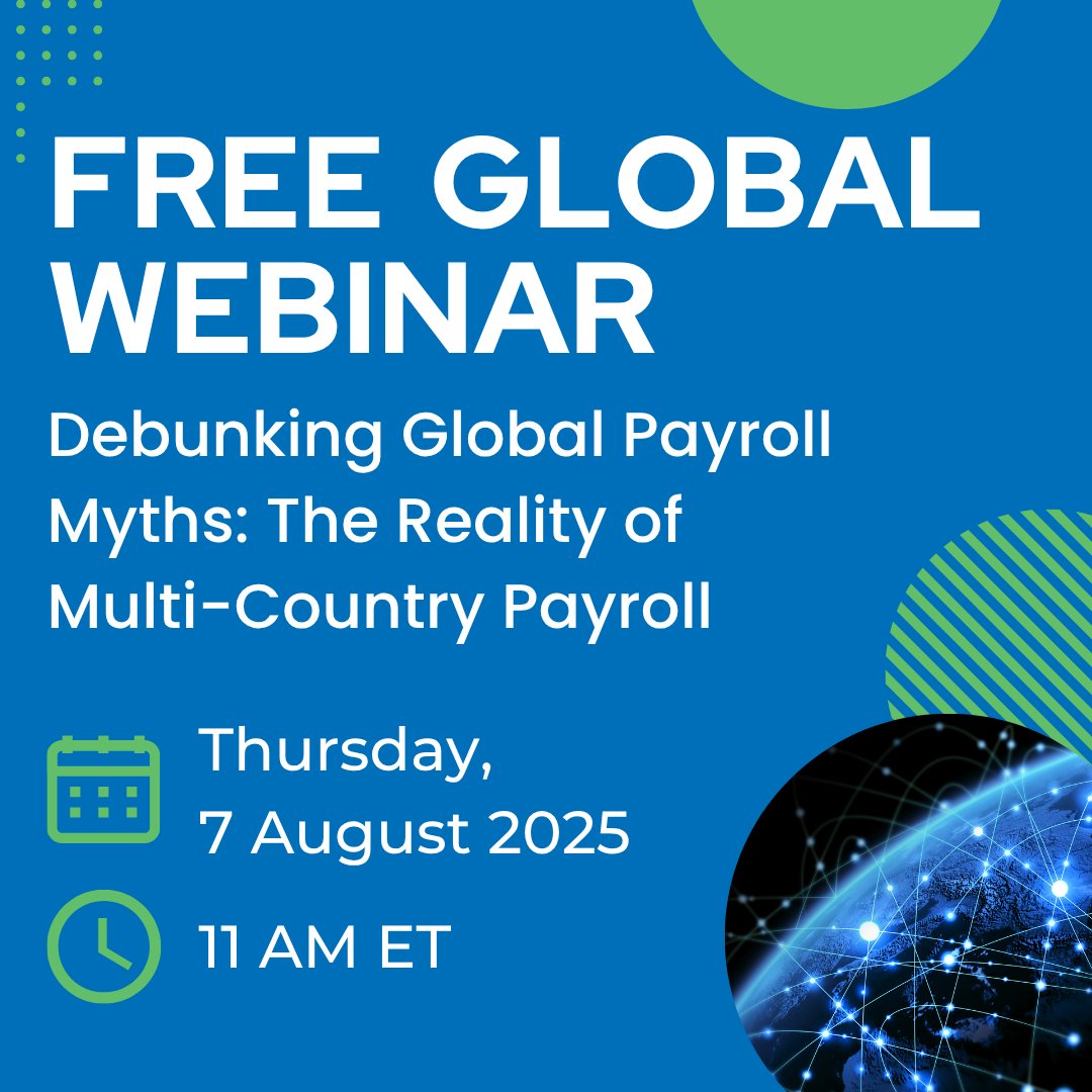 Debunk #globalpayroll myths and explore smarter multi-country solutions! Join PAYO and <a href="/UKGInc/">UKG</a> on 7 August for a FREE webinar and learn how modern #payroll empowers people and drives progress. Register today at: hubs.li/Q03vCKGm0