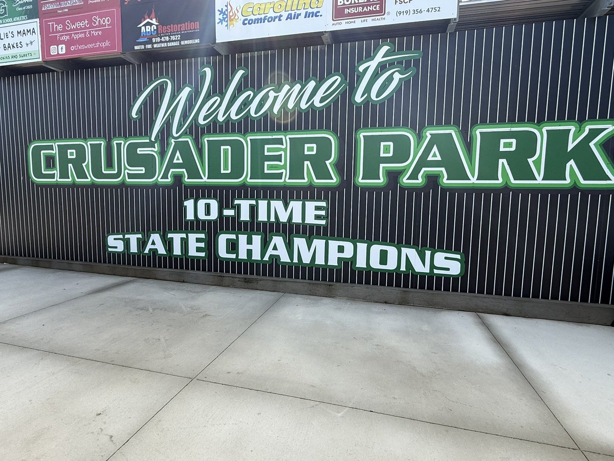 Some updates going up at Crusader Park. Number 10! 
#theGboys #StateChamps #Back2Back