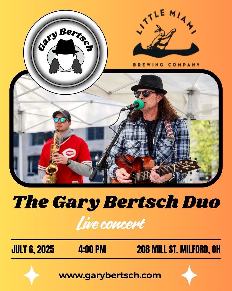 We have a show this Sunday, 7/6 at Little Miami Brewing Co.  4:00-7.  Let’s go!

#singersongwriter #FolkRock #cincinnatimusic #americanamusic #Cincy <a href="/littlemiamibrew/">Little Miami Brewing</a>