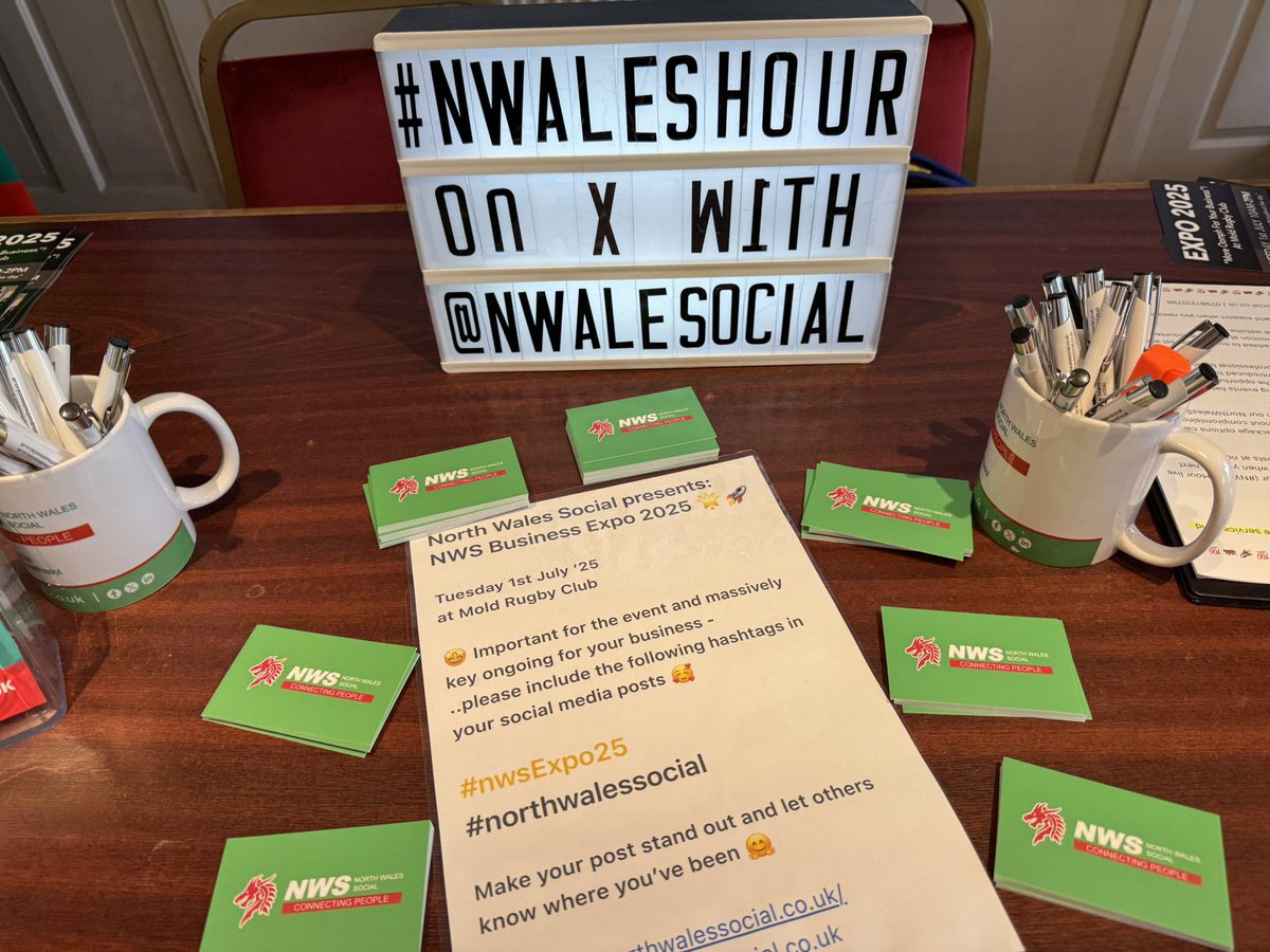 Good evening North Wales welcome to tonight’s #NWalesHour 

We’ve had an awesomely busy week here at NWS HQ with plenty of pics of a huge event hosted in Mold on Tuesday coming right up 😃

Let’s get cracking… 🤩🚀
#NorthWalesSocial