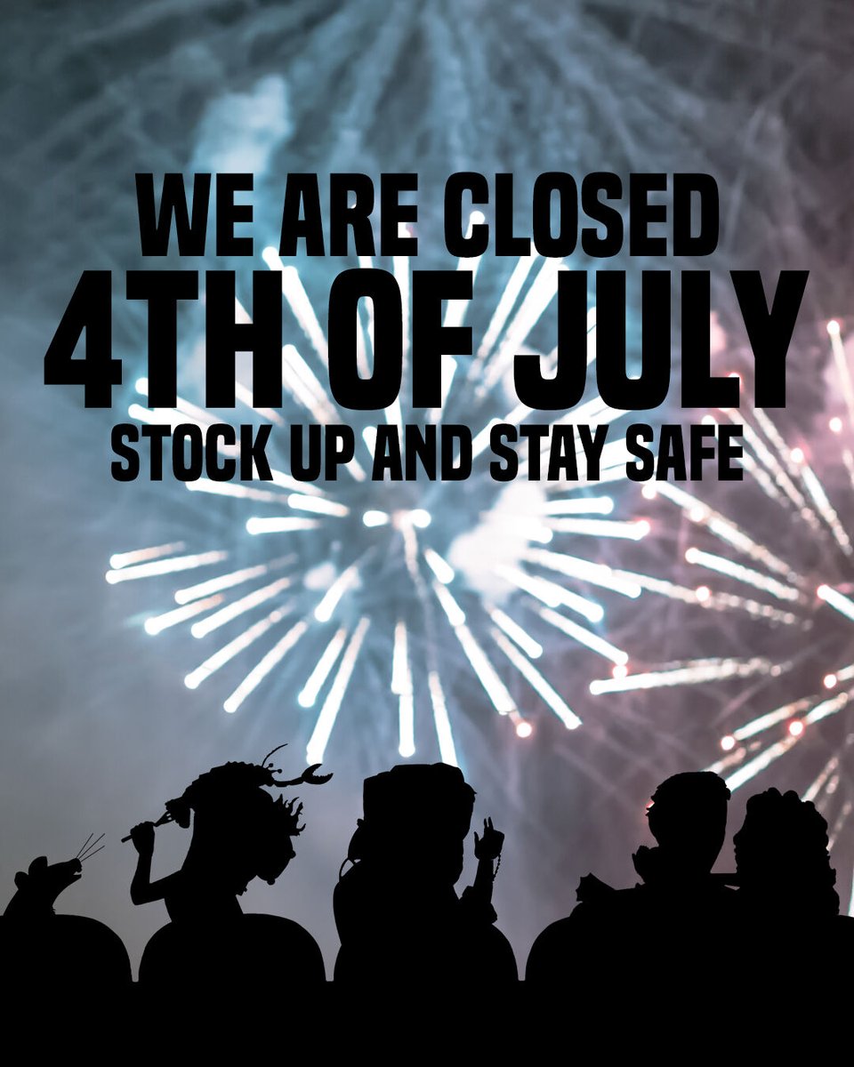 We are closed tomorrow! Stock up today!