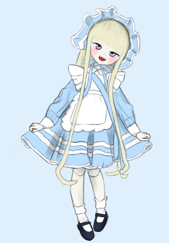 drawing practice. (the doll is so damn cute)