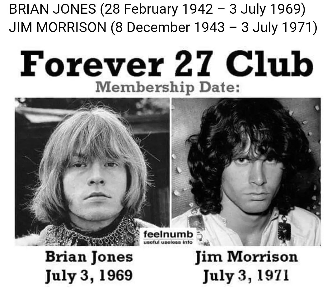 3 de julio, fecha eternamente marcada. 🙏🕯🎸👅🚪