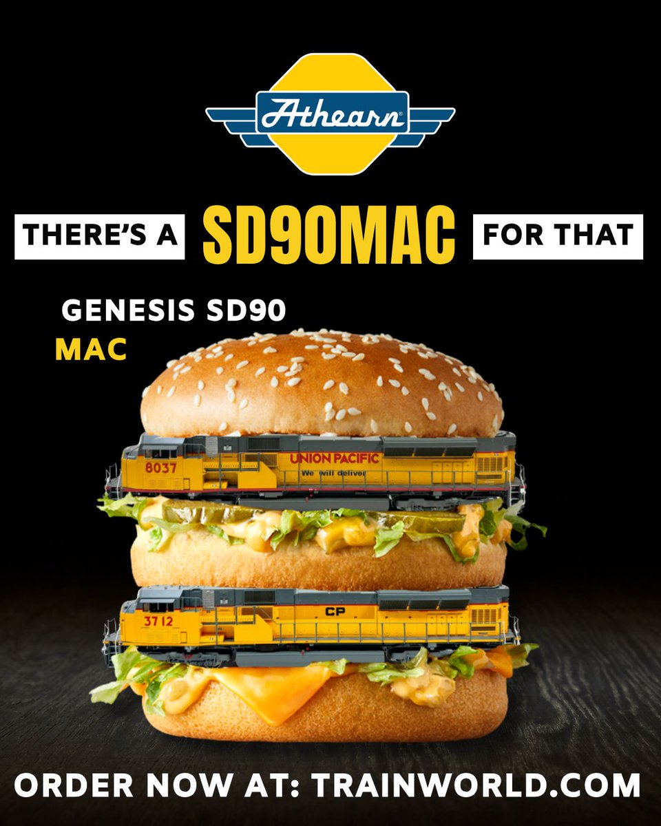 TrainWorld.com (@trainworld) on Twitter photo Are you getting your grills ready tomorrow for July 4th? We got your burgers! 🍔
<a href="/athearntrains/">Athearn Trains</a> Genesis SD90MAC diesel locomotives! 🚂
Order yours now: trainworld.com/shop-by-brand/…
#trains #train #modeltrain #modelrailroad #railfans #railfans_of_instagram #railfanning #trainworld Are you getting your grills ready tomorrow for July 4th? We got your burgers! 🍔
<a href="/athearntrains/">Athearn Trains</a> Genesis SD90MAC diesel locomotives! 🚂
Order yours now: trainworld.com/shop-by-brand/…
#trains #train #modeltrain #modelrailroad #railfans #railfans_of_instagram #railfanning #trainworld