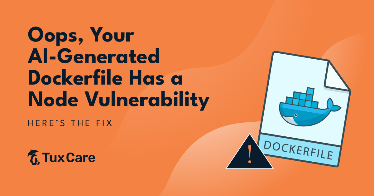 TuxCare (@tuxcare_) on Twitter photo π€ AI wrote your #Dockerfileβ¦ but it also slipped in a security vulnerability.
In our latest blog, TuxCare Senior Developer Advocate, Chris DeMars (<a href="/saltnburnem/">Chris D πΈπ£π»</a>) shares a firsthand look at how an AI-generated Dockerfile introduced a Node.js vulnerability, and walks through the π€ AI wrote your #Dockerfileβ¦ but it also slipped in a security vulnerability.
In our latest blog, TuxCare Senior Developer Advocate, Chris DeMars (<a href="/saltnburnem/">Chris D πΈπ£π»</a>) shares a firsthand look at how an AI-generated Dockerfile introduced a Node.js vulnerability, and walks through the