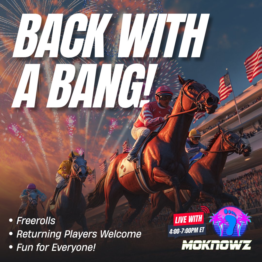 Photo Finishβ’ LIVE πΉ π Virtual Horse Racing (@photofinishgame) on Twitter photo Need Independence Day plans? <a href="/MoKnowz/">π MoKnowz π</a> hosts 4-7pm ET, w/4 freerolls open to all!
kick.com/moknowz
Looking to come back to PFL? We sent deposit match offer this week! Click the OFFERS section of the page & redeem! Say hi on stream & we have an extra surprise for you! Need Independence Day plans? <a href="/MoKnowz/">π MoKnowz π</a> hosts 4-7pm ET, w/4 freerolls open to all!
kick.com/moknowz
Looking to come back to PFL? We sent deposit match offer this week! Click the OFFERS section of the page & redeem! Say hi on stream & we have an extra surprise for you!